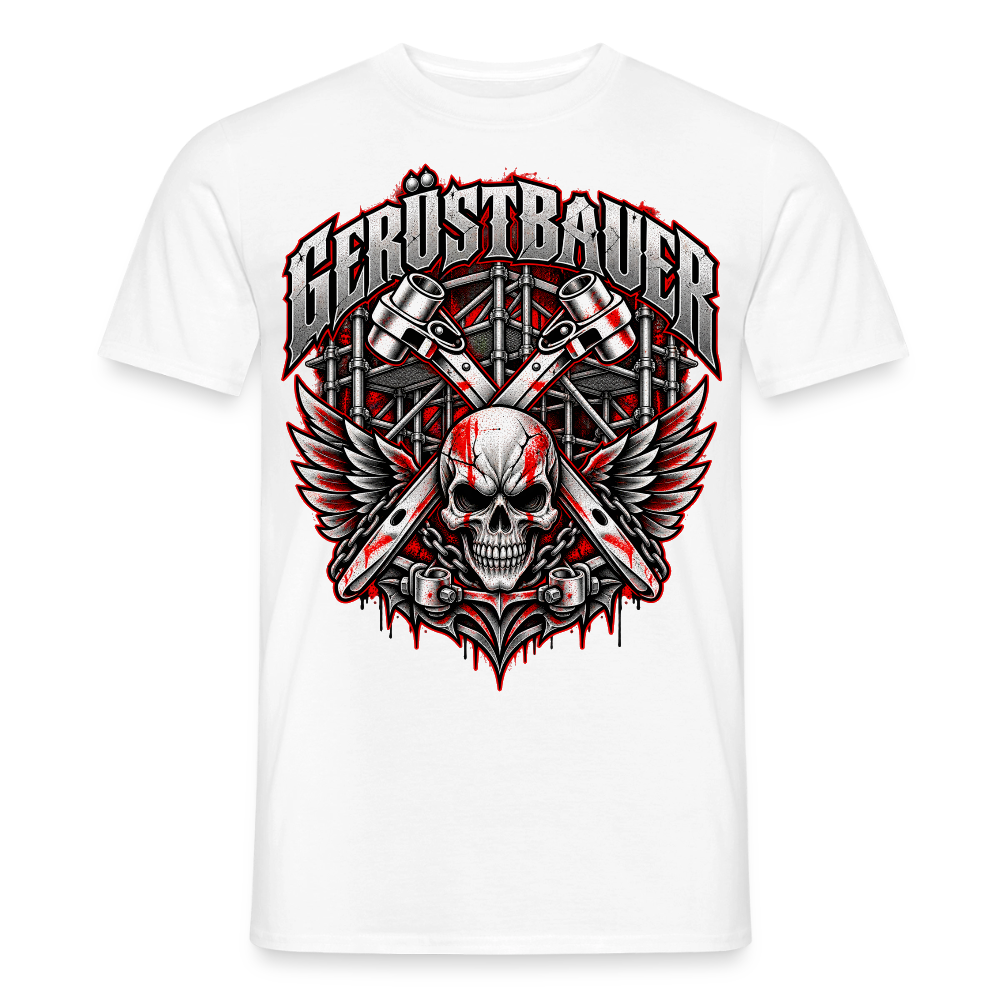 Gerüstbauer Flügel Ratschen - Männer T-Shirt - Weiß