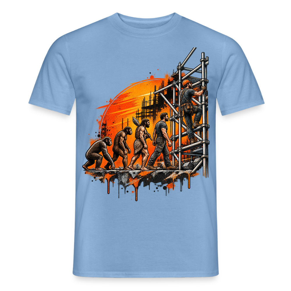 Gerüstbauer Evolution - Männer T-Shirt - Carolina Blue