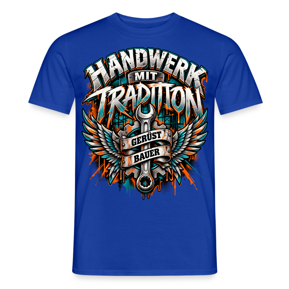 Gerüstbauer Handwerk mit Tradition - Männer T-Shirt - Dunkelblau