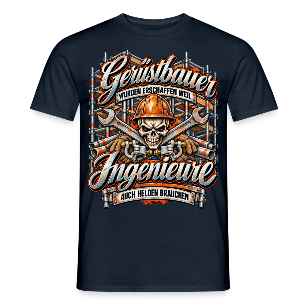 Gerüstbauer Ingenieure - Männer T-Shirt - Navy