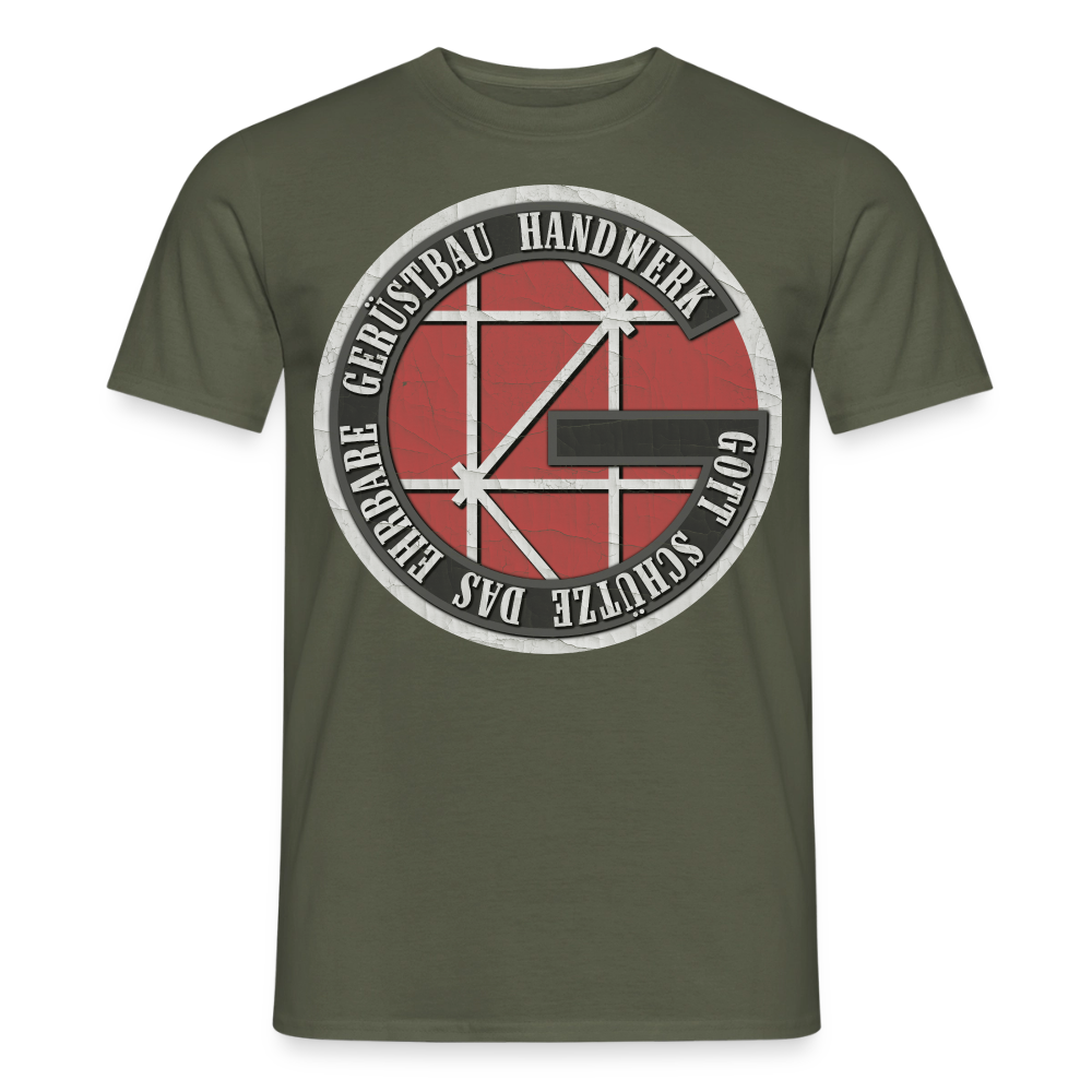 Gott schütze das Gerüstbauer Handwerk - T-Shirt - Militärgrün