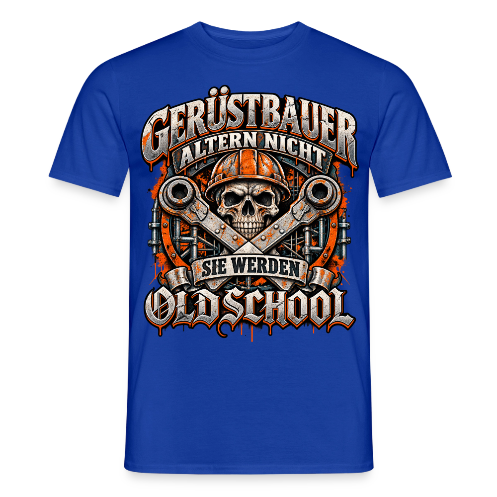 Gerüstbauer altern nicht - Männer T-Shirt - Dunkelblau
