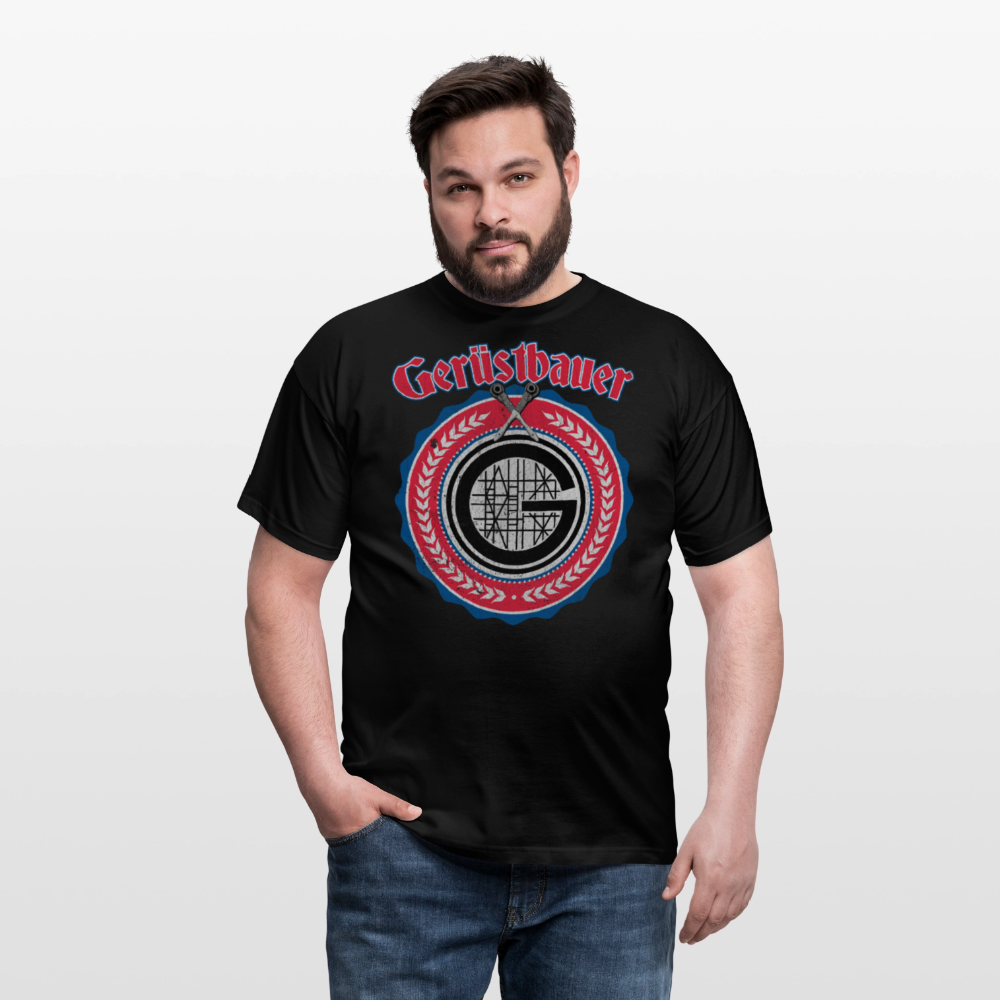 Gerüstbauer Ratschen Zunftwappen - Männer T-Shirt - Schwarz