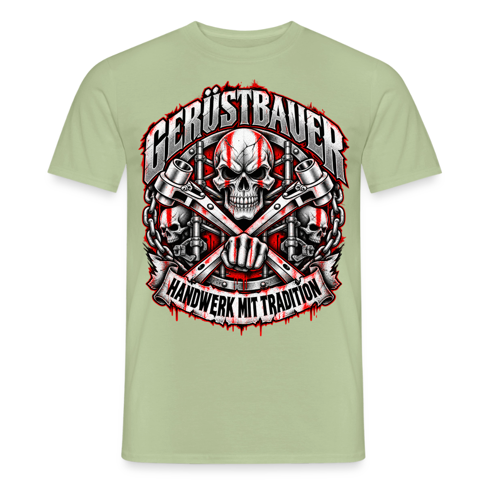 Gerüstbauer Schädel Ratsche - Männer T-Shirt - Sage