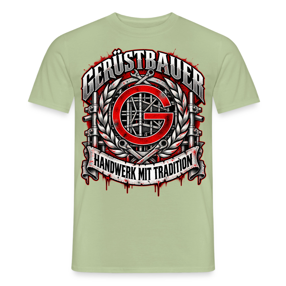 Gerüstbauer mit Tradition - Männer T-Shirt - Sage