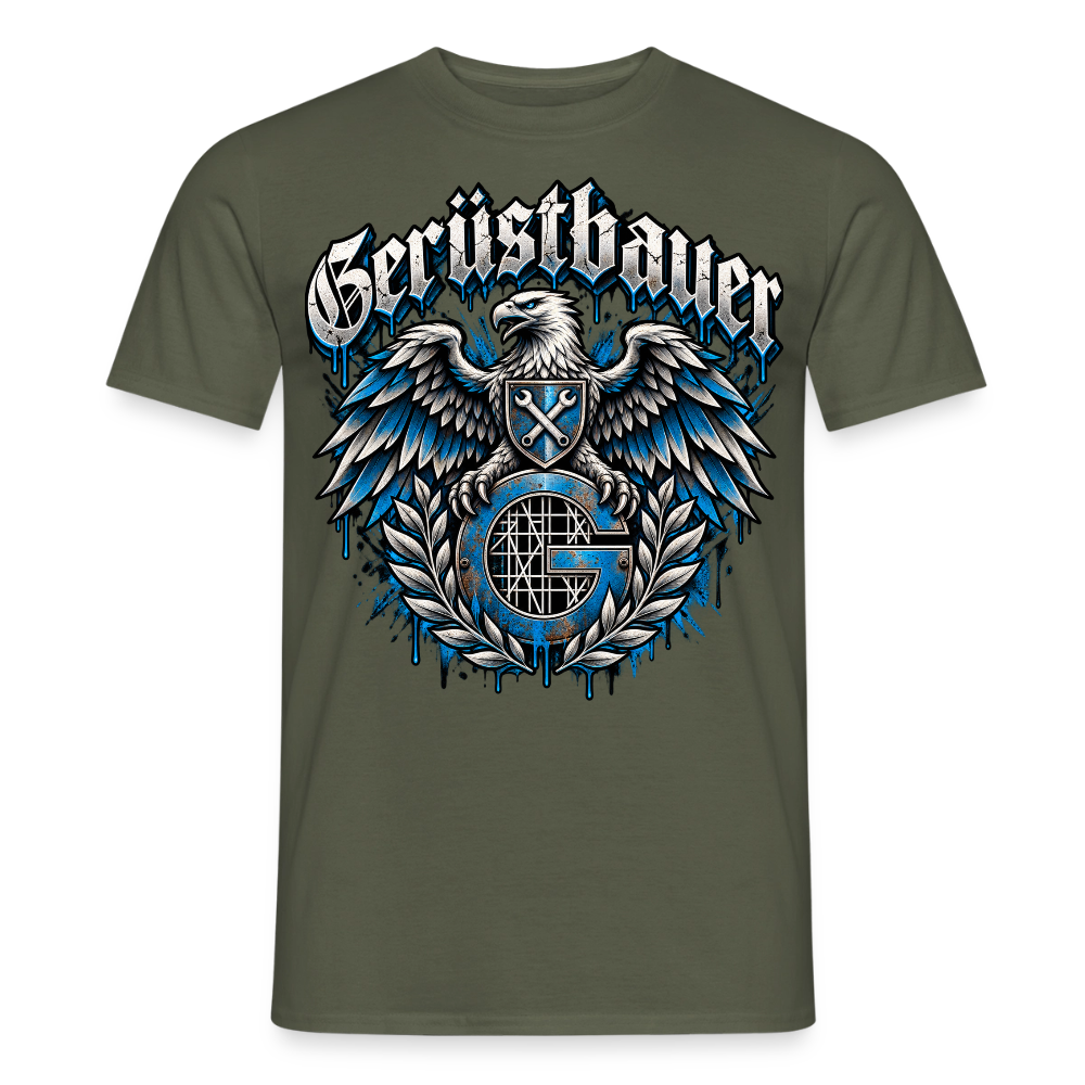 Gerüstbauer Adler - Männer T-Shirt - Militärgrün