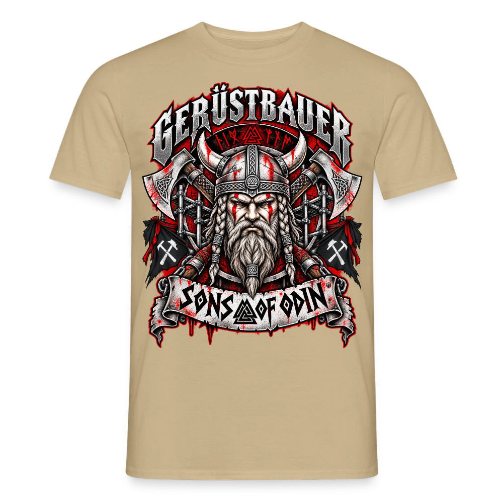 Gerüstbauer Viking - Männer T-Shirt - Sandbeige