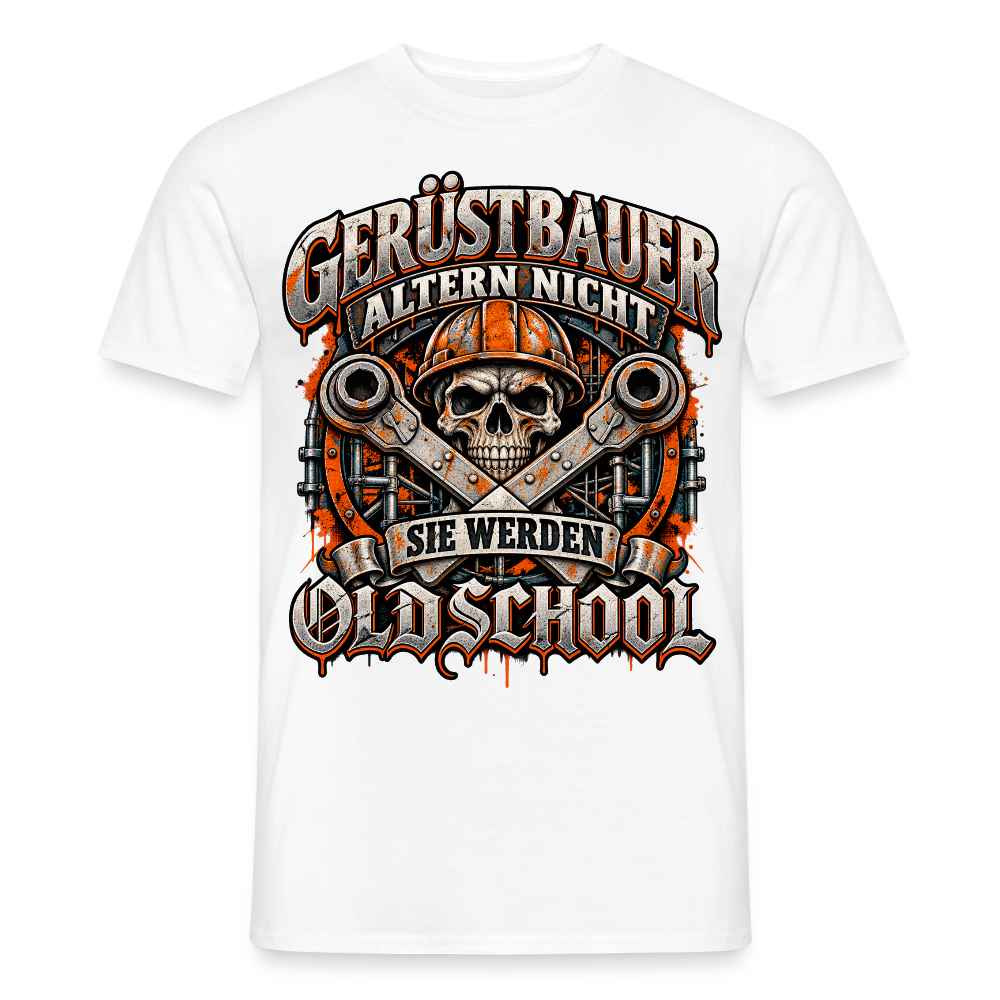 Gerüstbauer altern nicht - Männer T-Shirt - Weiß