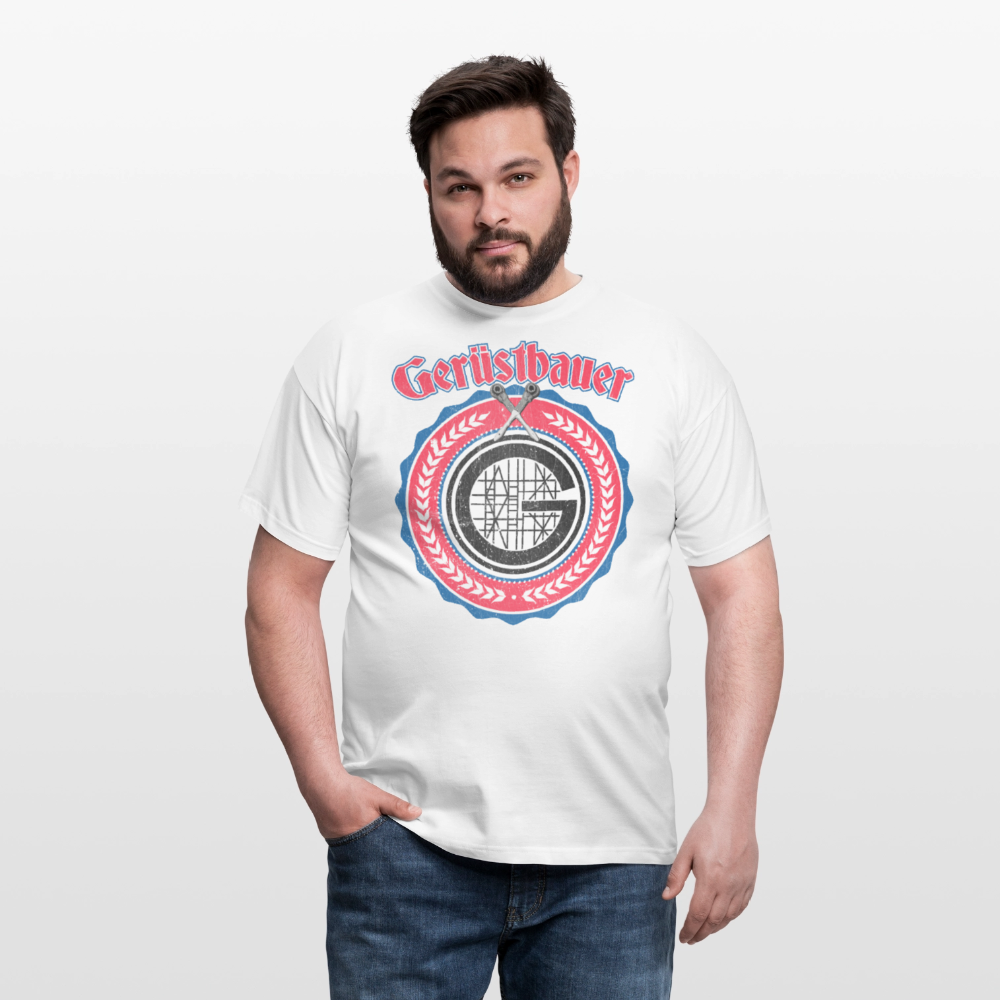 Gerüstbauer Ratschen Zunftwappen - Männer T-Shirt - Weiß