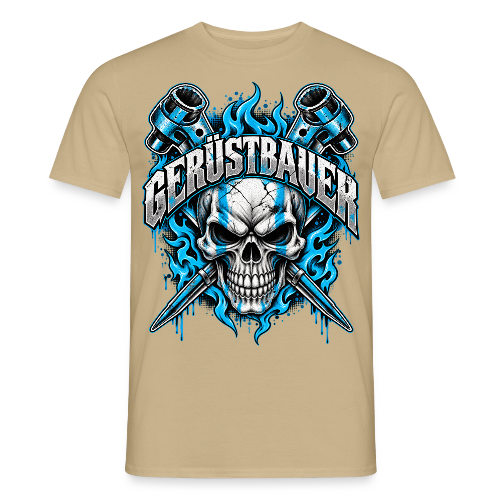 Gerüstbauer Ratsche - Männer T-Shirt - Sandbeige