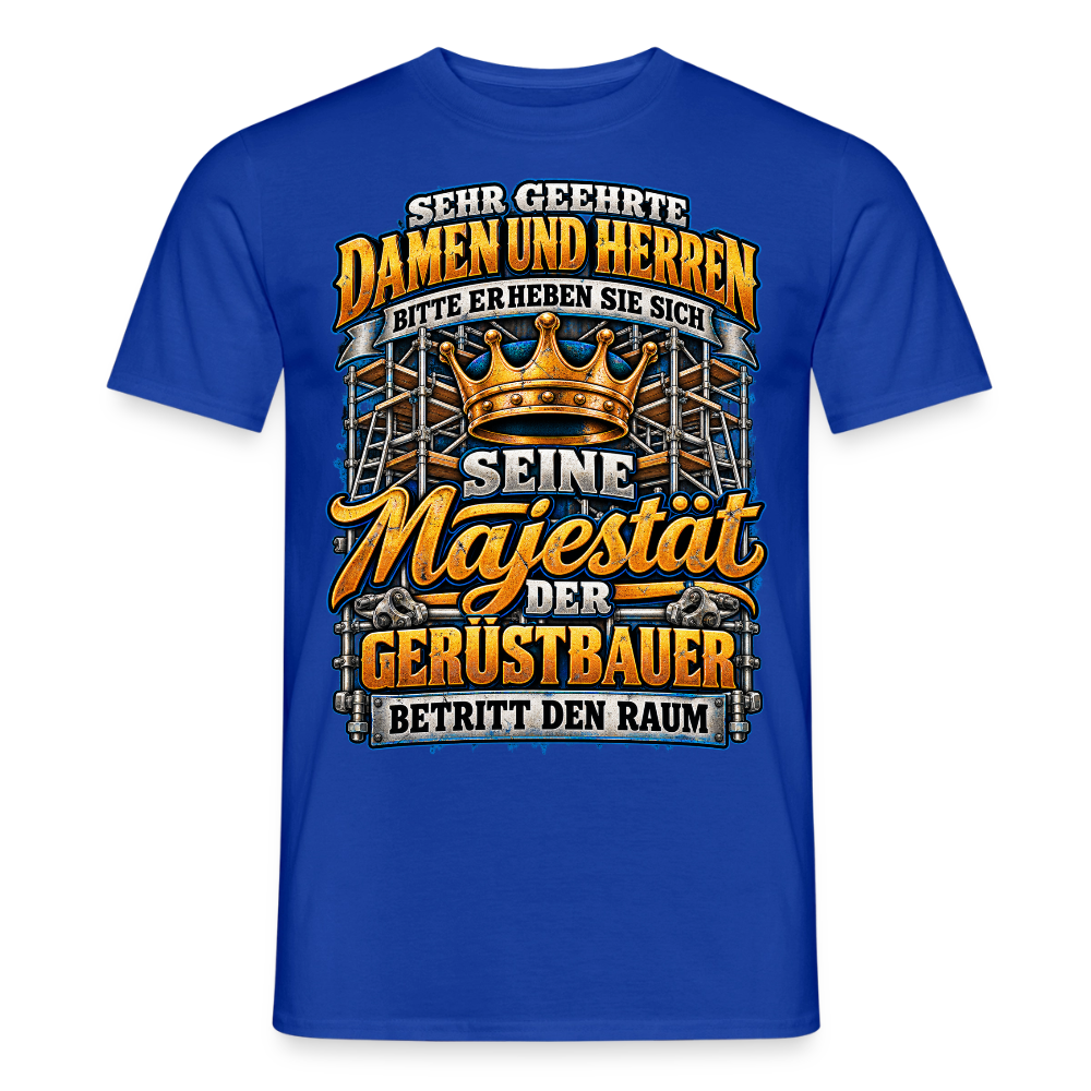 Seine Majestät der Gerüstbauer - Männer T-Shirt - Dunkelblau