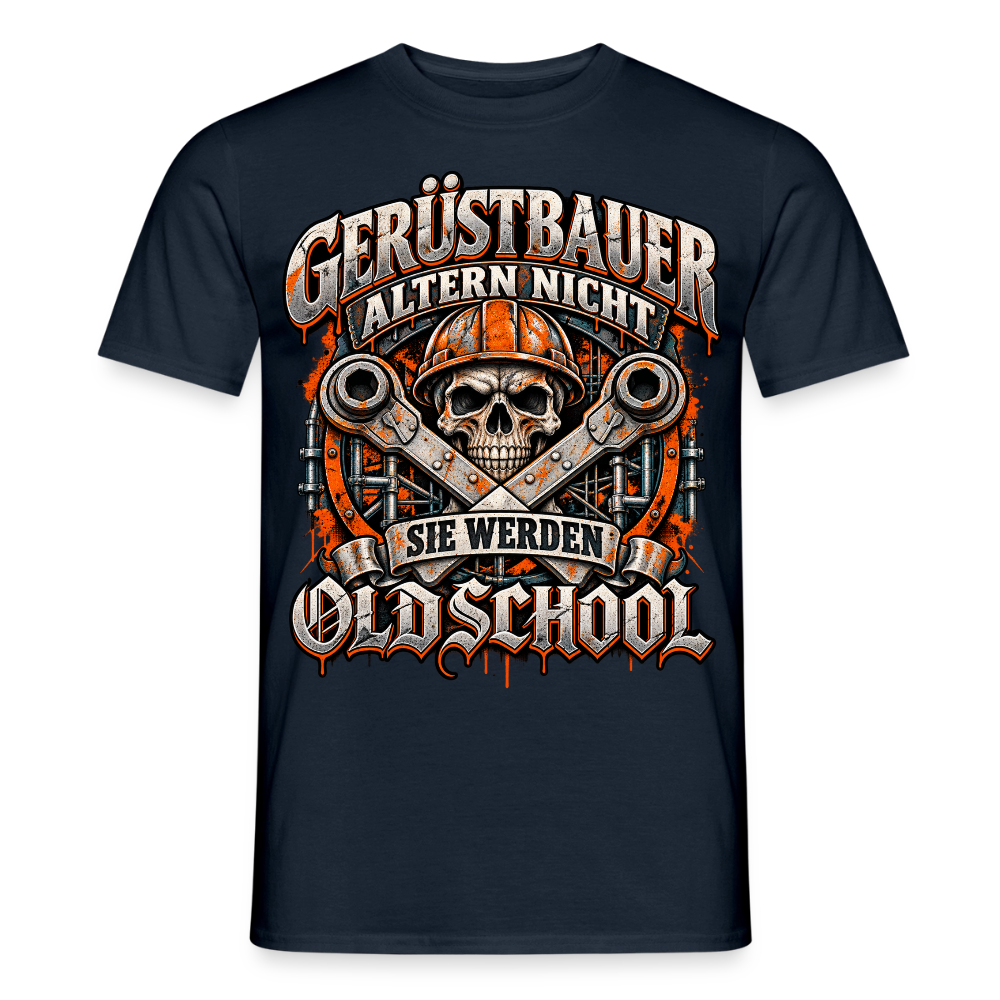 Gerüstbauer altern nicht - Männer T-Shirt - Navy