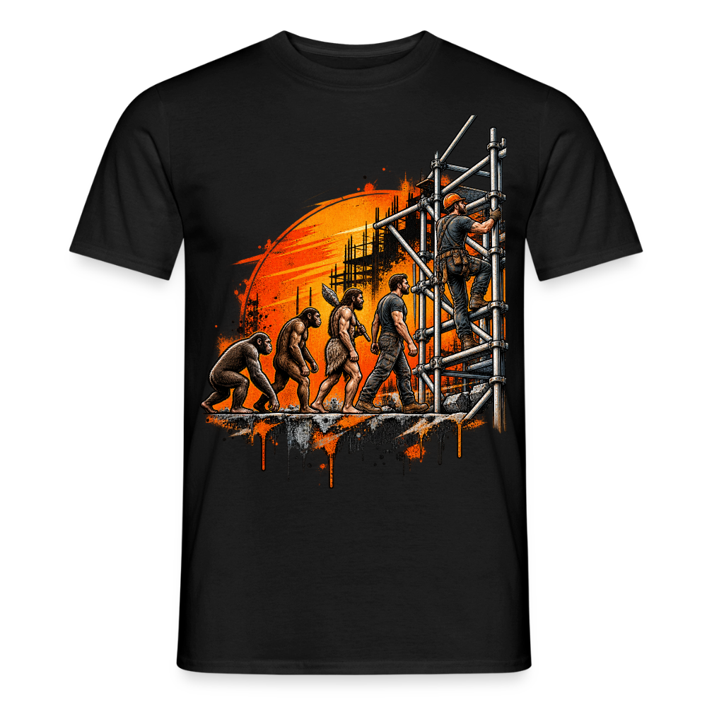 Gerüstbauer Evolution - Männer T-Shirt - Schwarz
