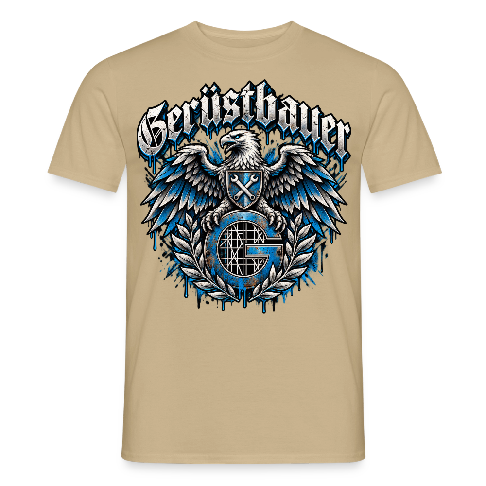 Gerüstbauer Adler - Männer T-Shirt - Sandbeige