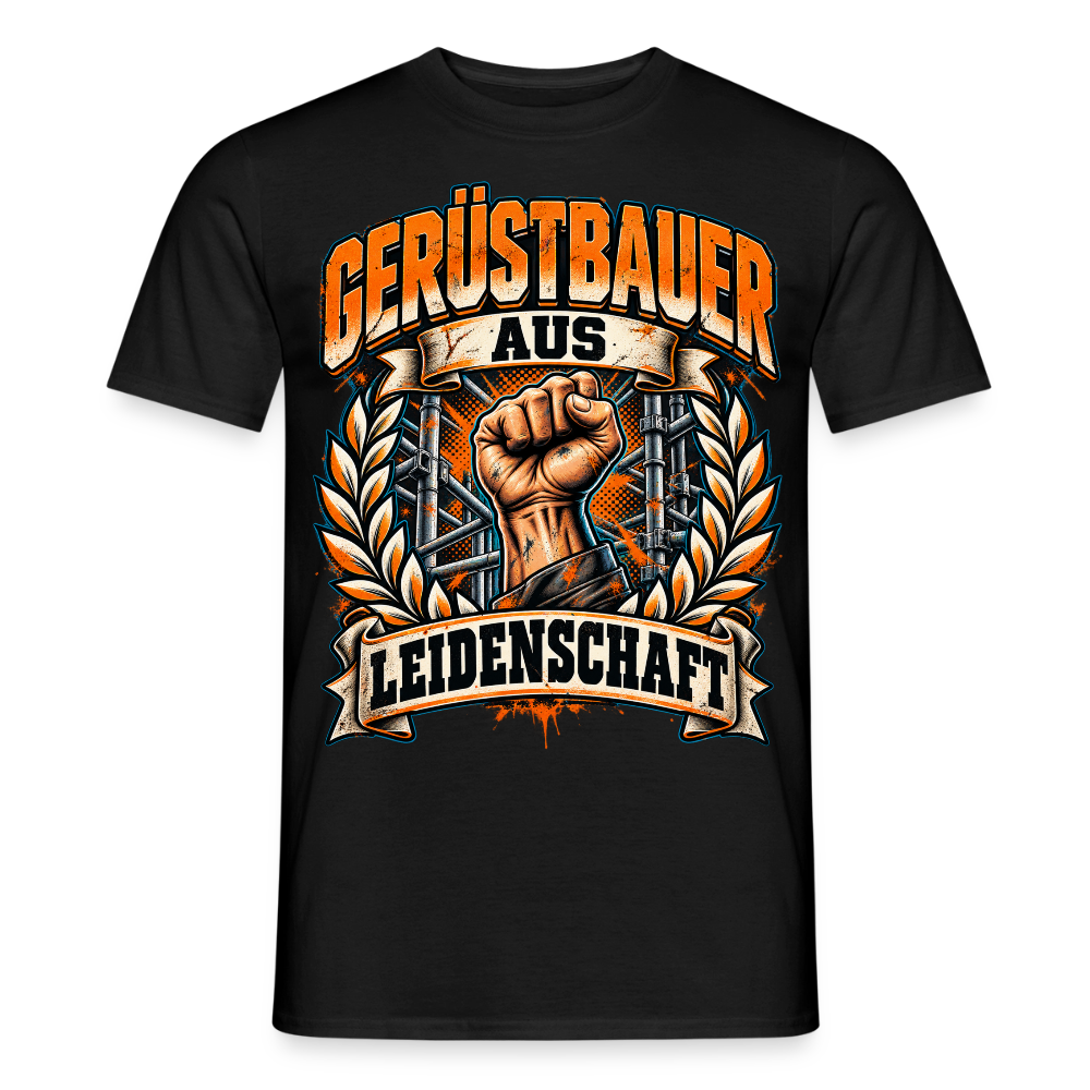 Gerüstbauer aus Leidenschaft - Männer T-Shirt - Schwarz