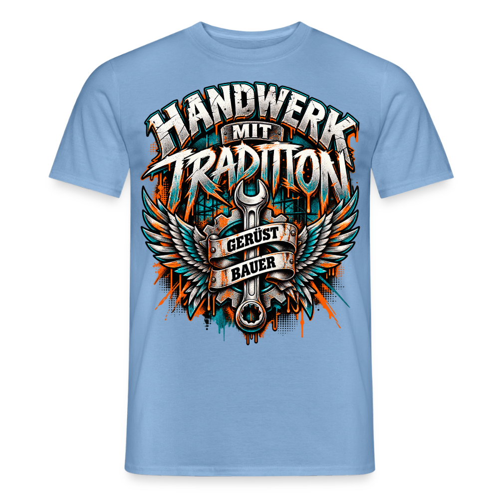 Gerüstbauer Handwerk mit Tradition - Männer T-Shirt - Carolina Blue