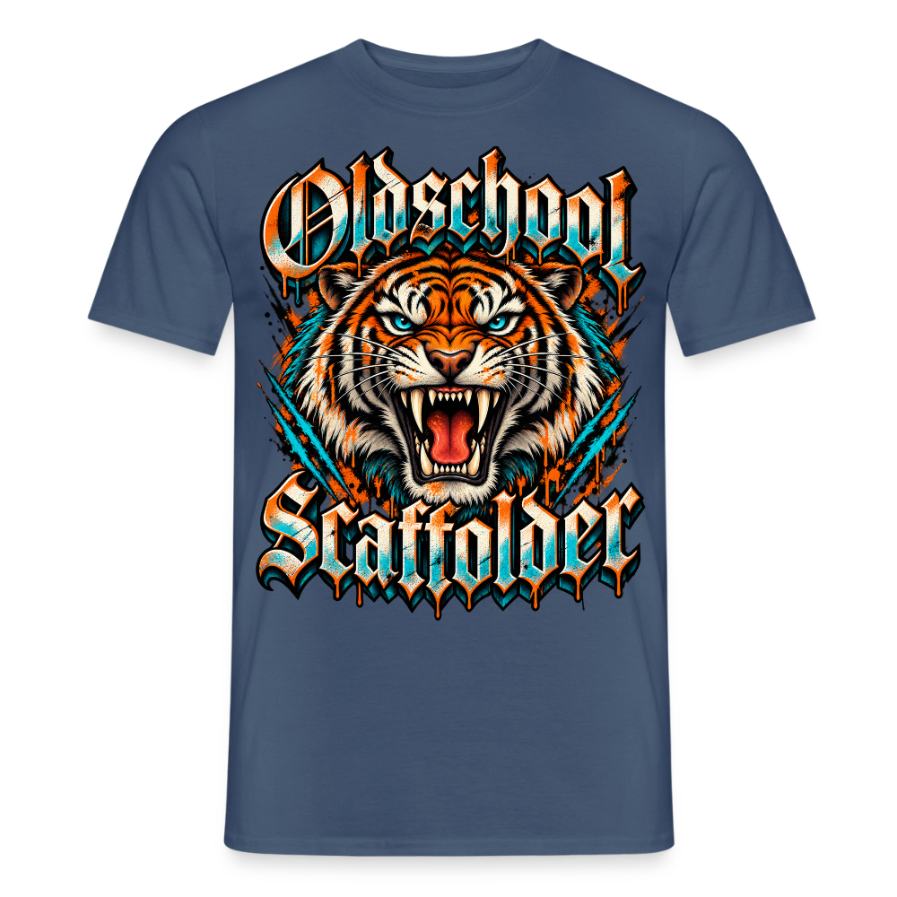 Oldschool Scaffolder - Männer T-Shirt - Dunkles Denimblau