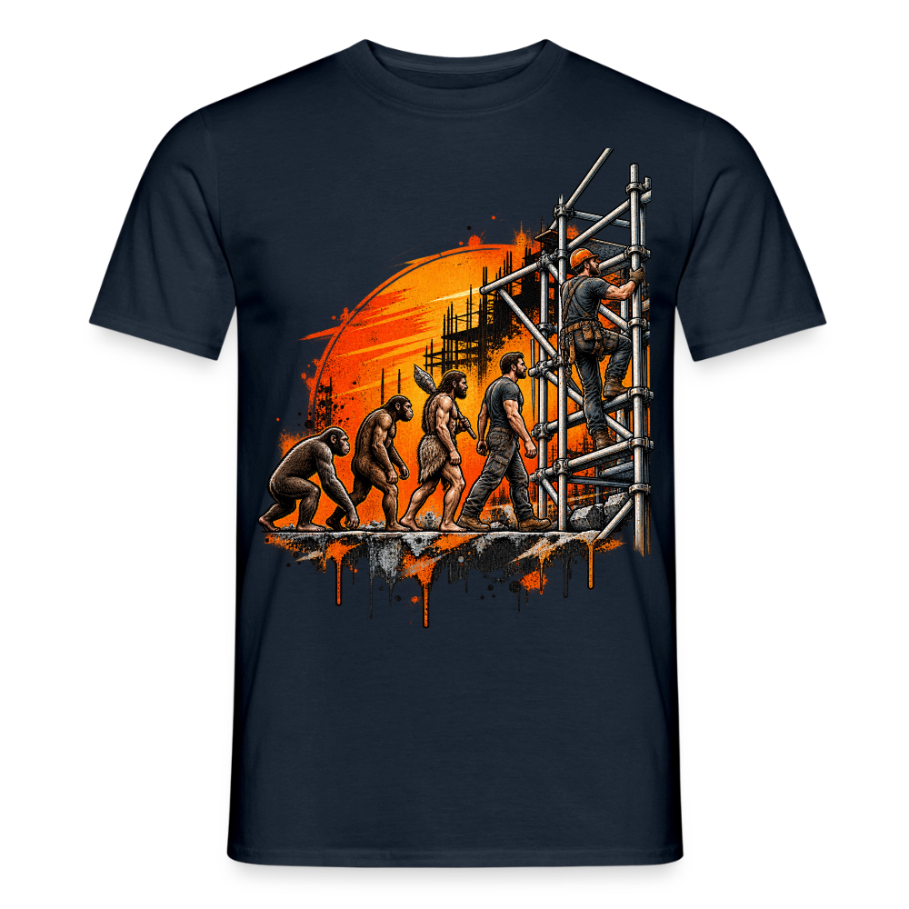Gerüstbauer Evolution - Männer T-Shirt - Navy