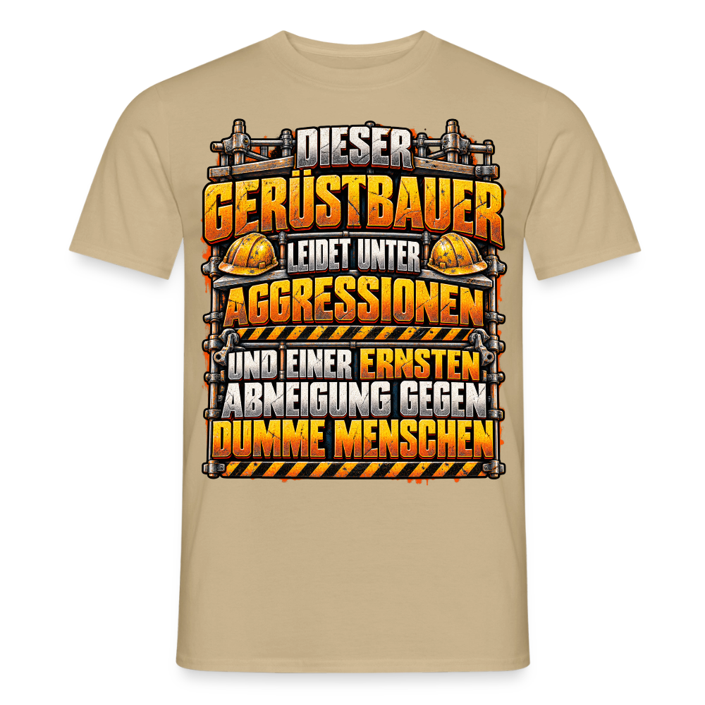 Dieser Gerüstbauer - Männer T-Shirt - Sandbeige