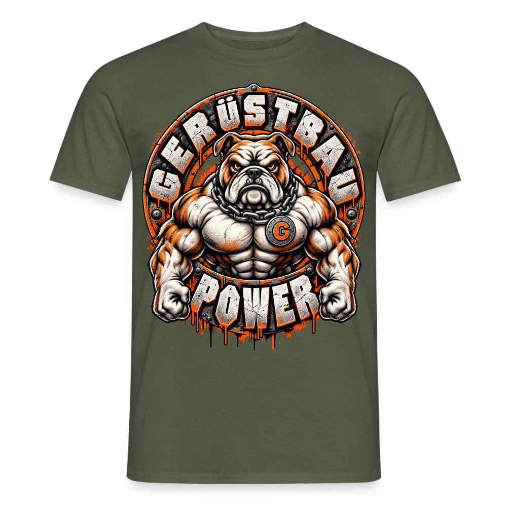 Gerüstbau Power - Männer T-Shirt - Militärgrün