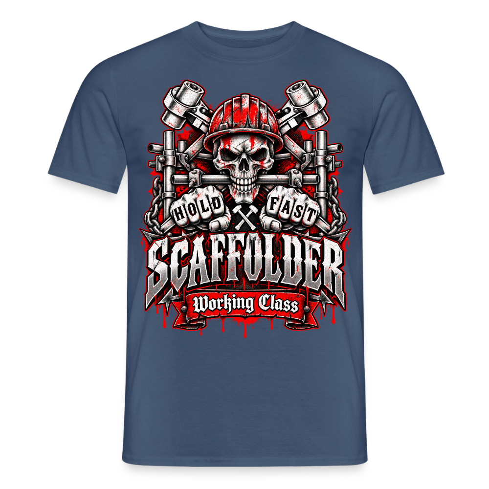 Scaffolder Working Class - Männer T-Shirt - Dunkles Denimblau