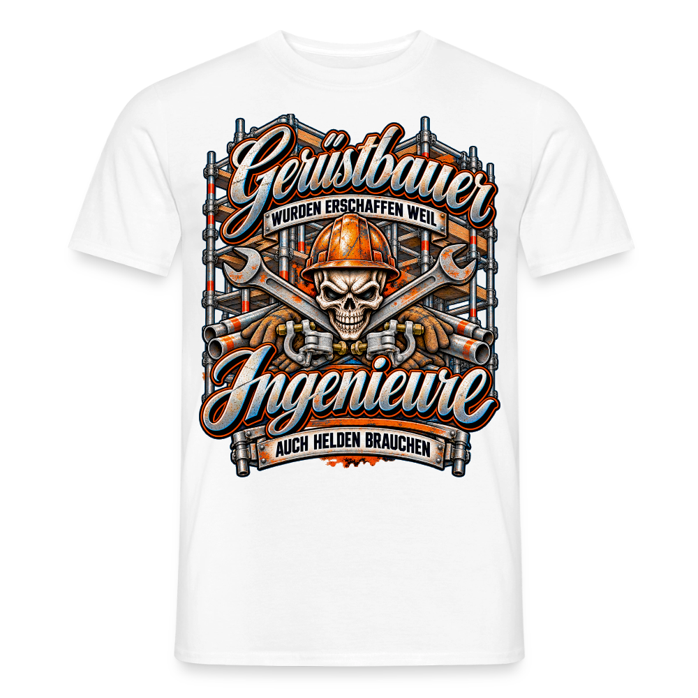 Gerüstbauer Ingenieure - Männer T-Shirt - Weiß