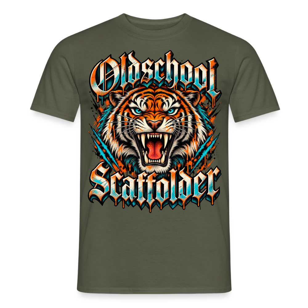 Oldschool Scaffolder - Männer T-Shirt - Militärgrün