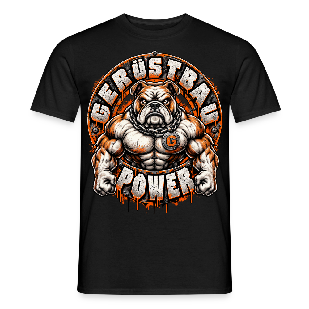 Gerüstbau Power - Männer T-Shirt - Schwarz