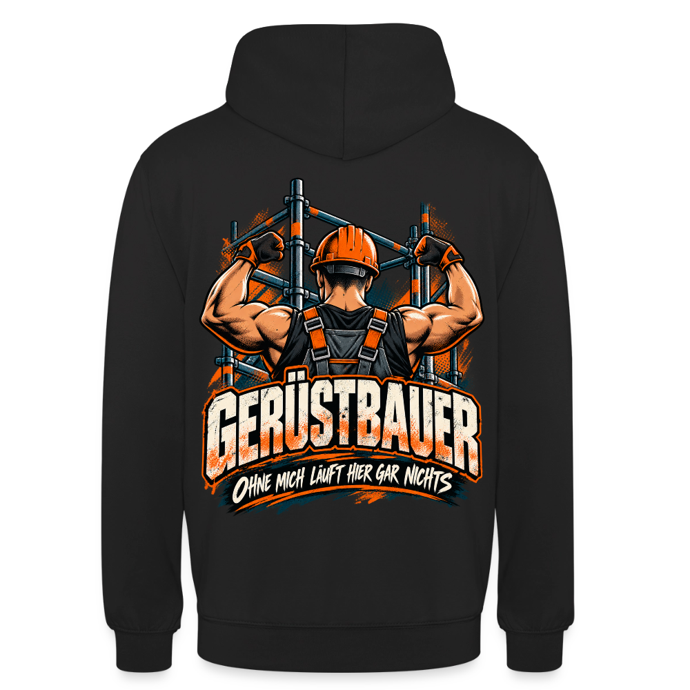 Gerüstbauer ohne mich Hoodie - Schwarz