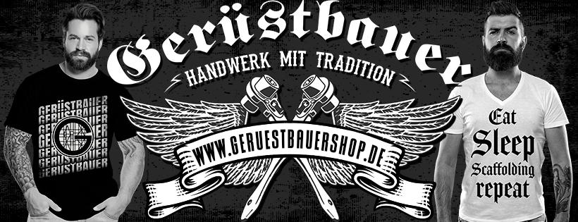 Bedruckte Gerüstbauer T-Shirts, Hoodies, Softshelljacken und vieles mehr in hochwertiger Markenqualität