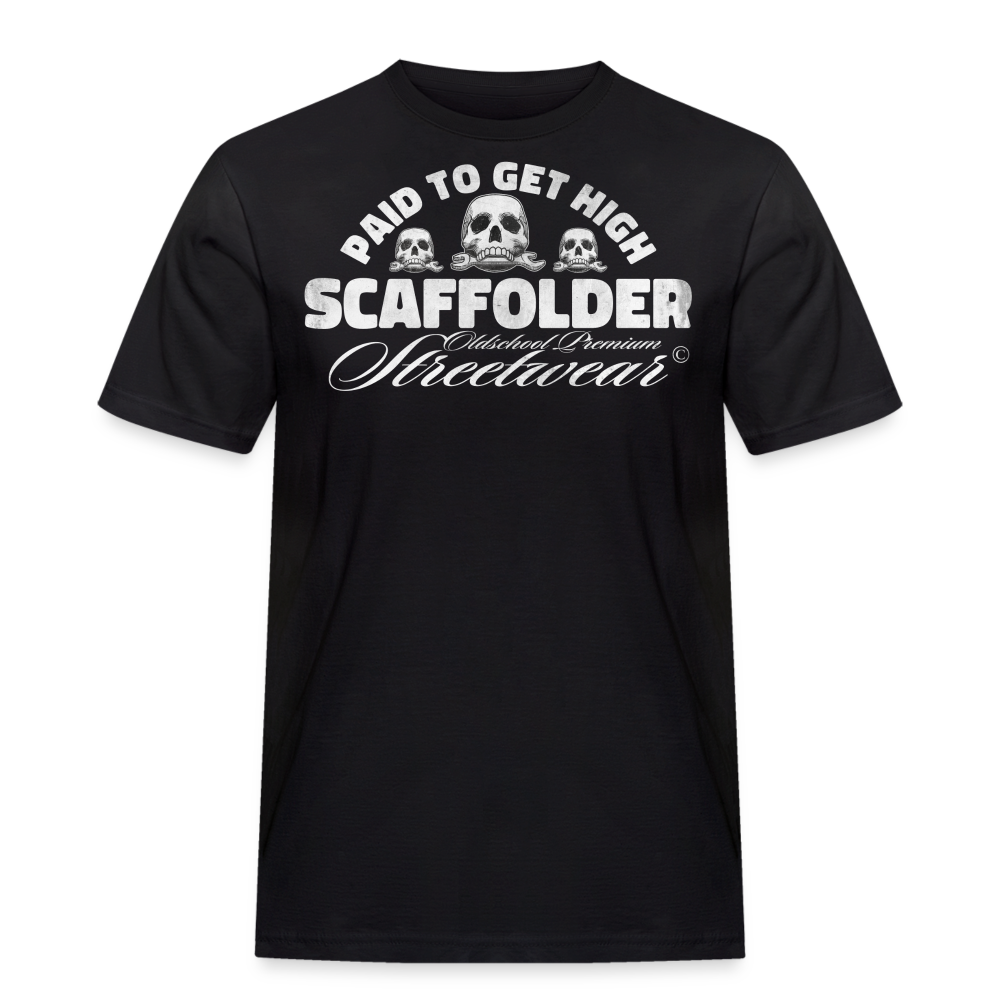 Gerüstbauer Shirt - PAID TO GET HIGH Scaffolder | Geruestbauershop.de