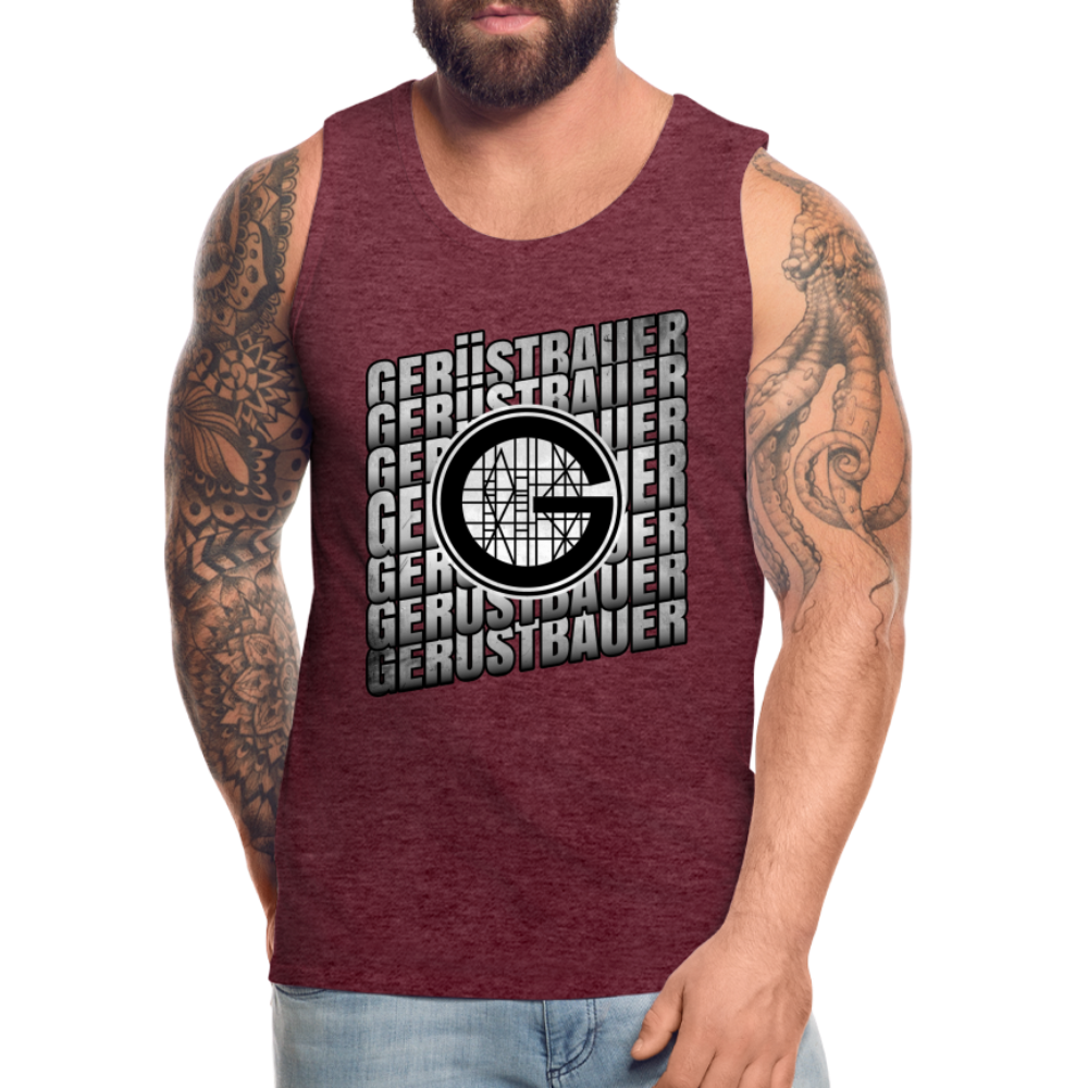 Gerüstbauer Premium Tank Top - Bordeauxrot meliert