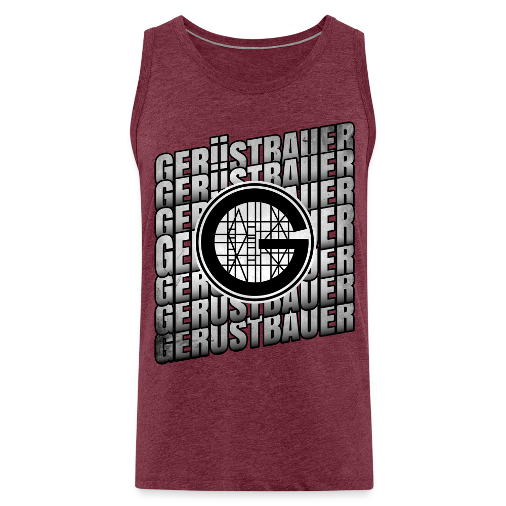 Gerüstbauer Premium Tank Top - Bordeauxrot meliert