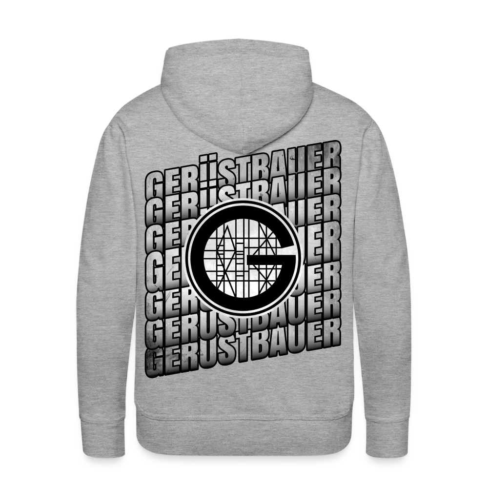 Gerüstbauer Premium Hoodie - Grau meliert