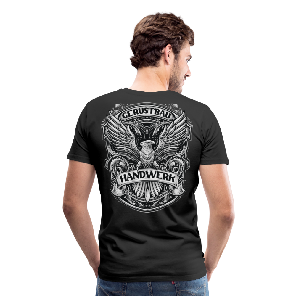 Gerüstbau Handwerk Premium T-Shirt Rückendruck - Schwarz