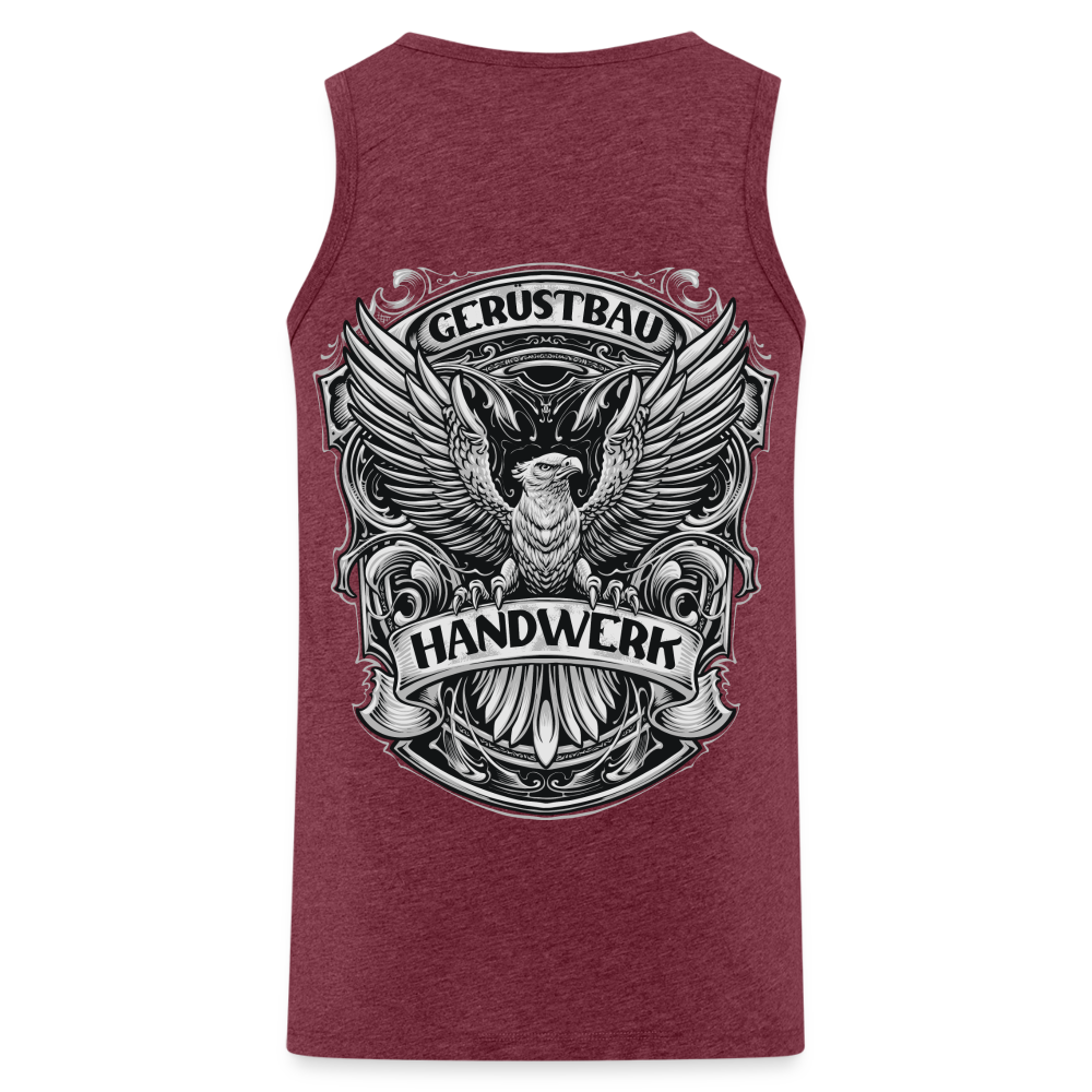 Gerüstbau Handwerk Premium Tank Top - Bordeauxrot meliert