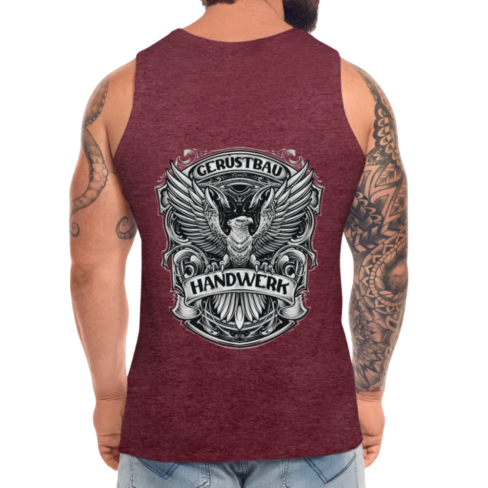 Gerüstbau Handwerk Premium Tank Top - Bordeauxrot meliert