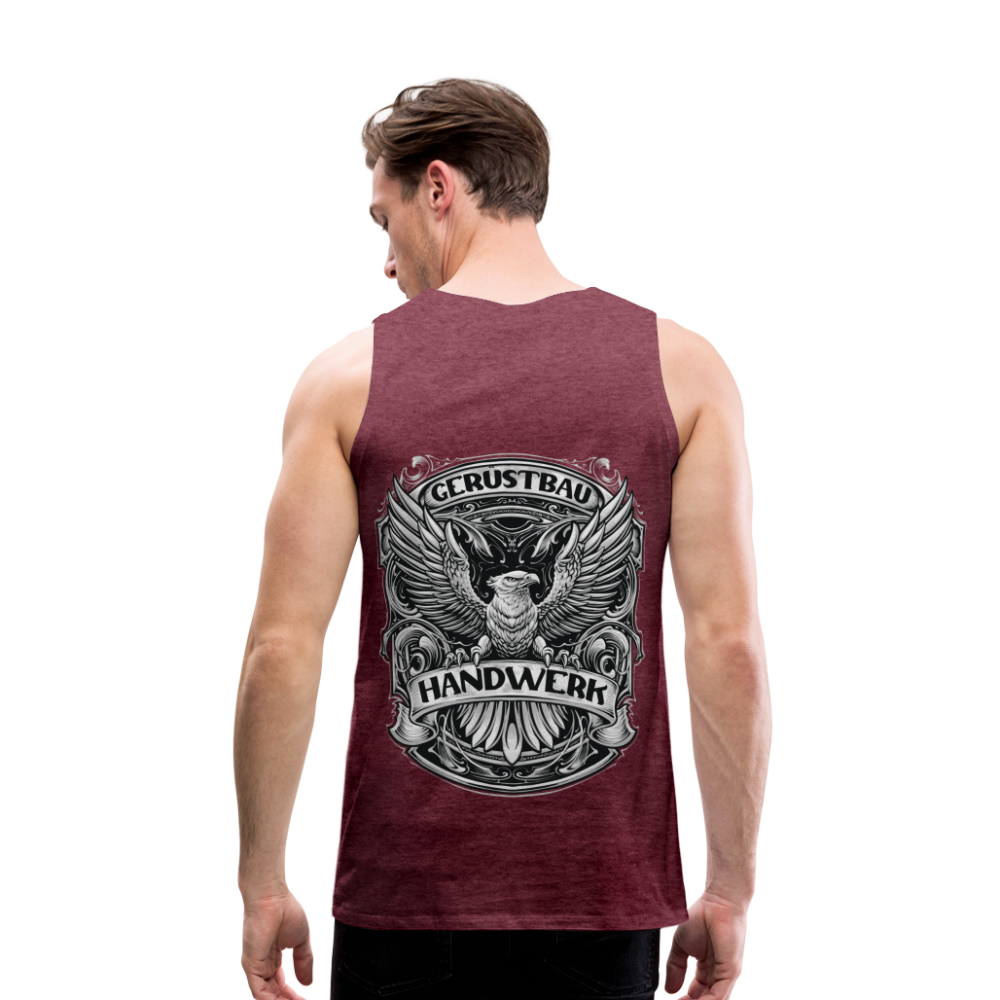 Gerüstbau Handwerk Premium Tank Top - Bordeauxrot meliert