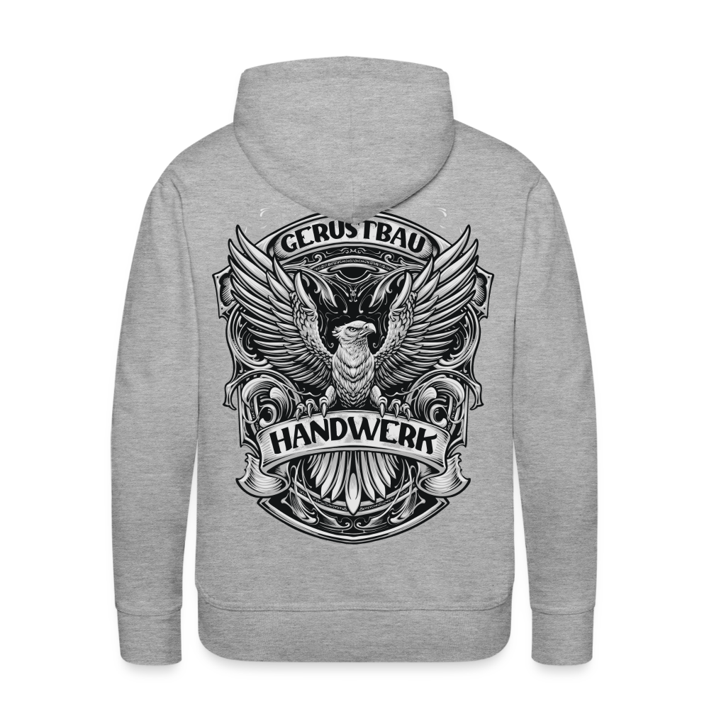 Gerüstbau Handwerk Premium Hoodie - Grau meliert