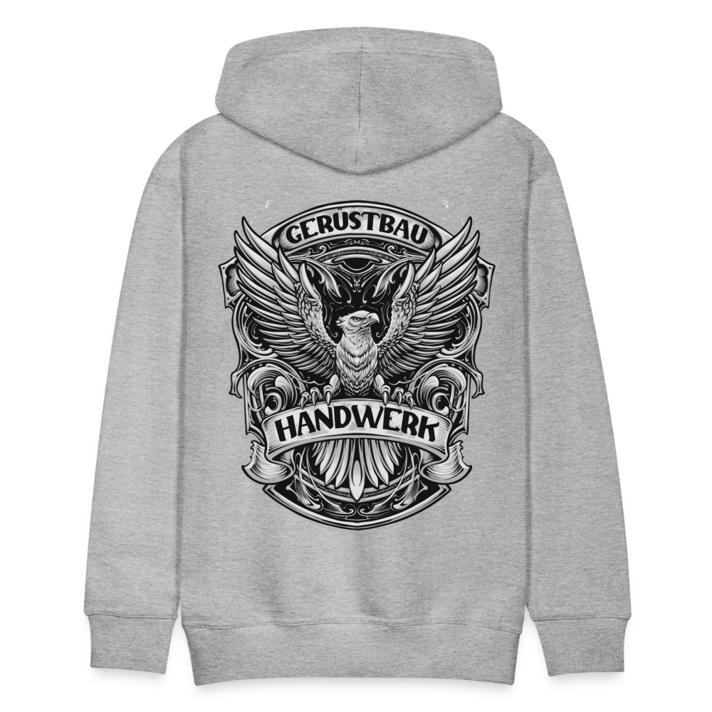 Gerüstbau Handwerk Premium Hoodie - Grau meliert