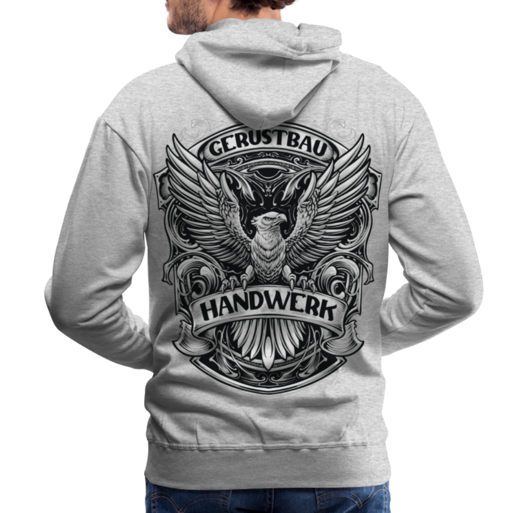 Gerüstbau Handwerk Premium Hoodie - Grau meliert