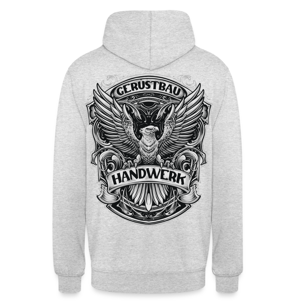 Gerüstbau Handwerk Unisex Hoodie - Hellgrau meliert