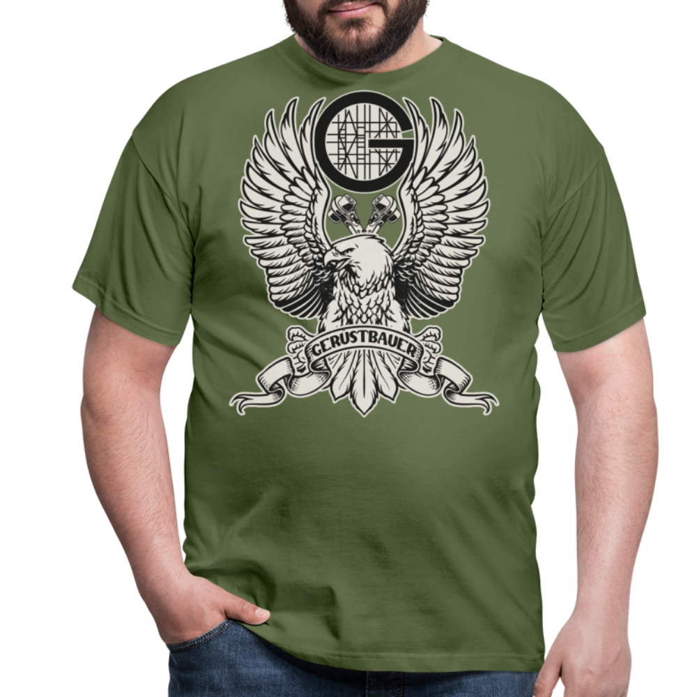 Gerüstbauer / Adler / Ratsche Premium T-Shirt - Militärgrün