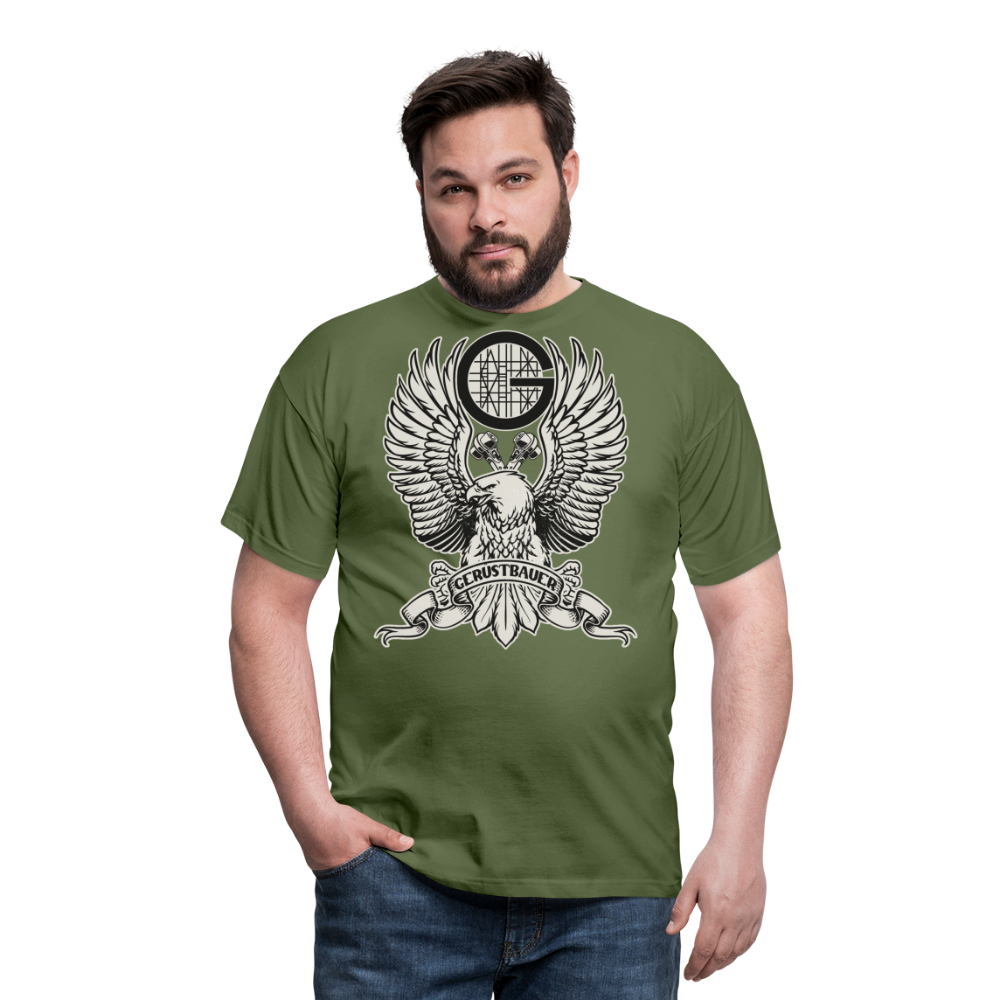 Gerüstbauer / Adler / Ratsche Premium T-Shirt - Militärgrün