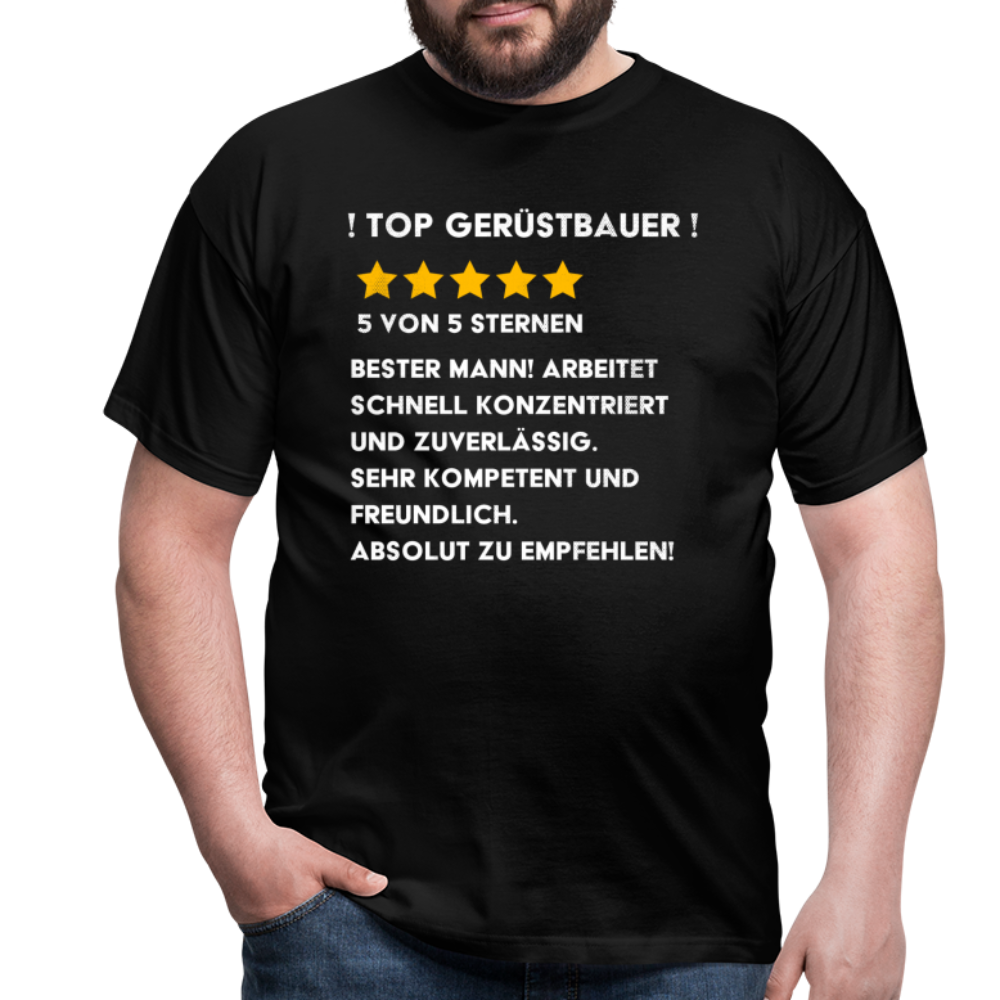 TOP Gerüstbauer Premium Männer T-Shirt - Schwarz