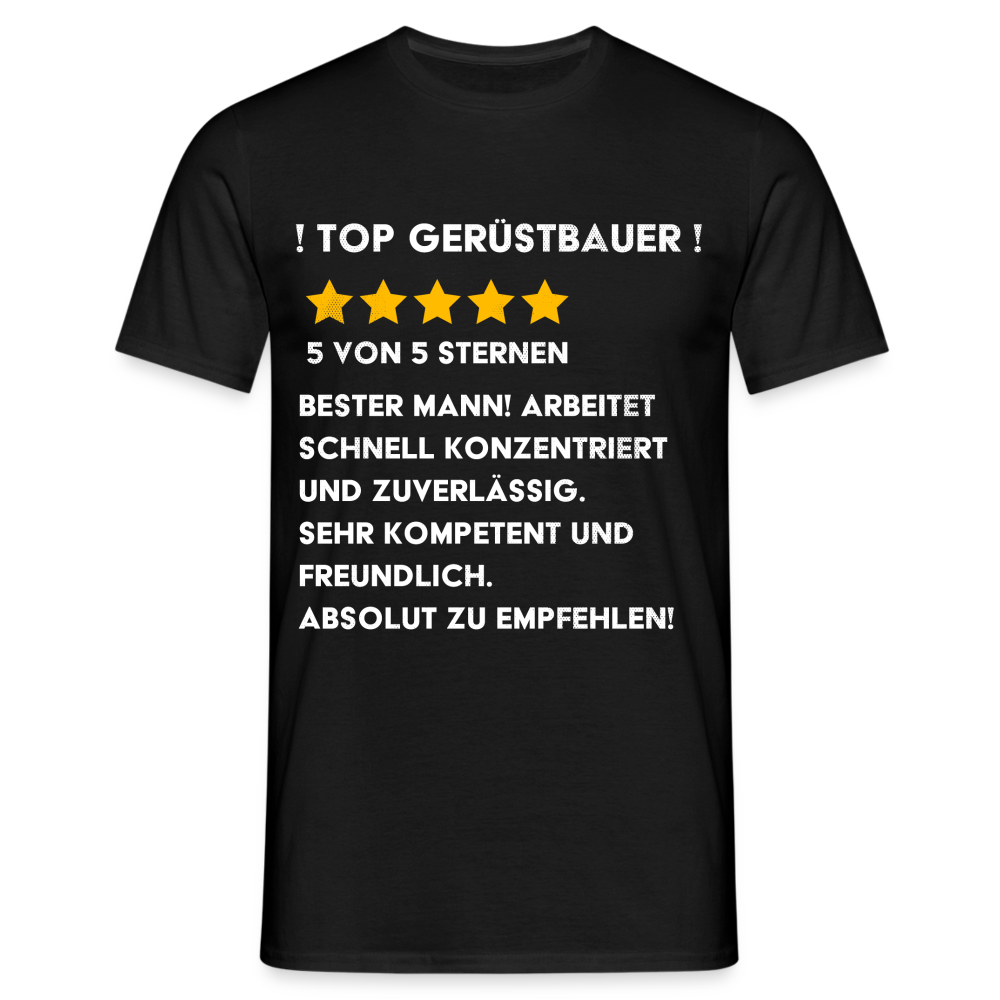 TOP Gerüstbauer Premium Männer T-Shirt - Schwarz