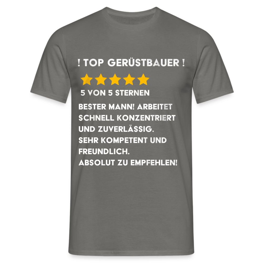 TOP Gerüstbauer Premium Männer T-Shirt - Graphit
