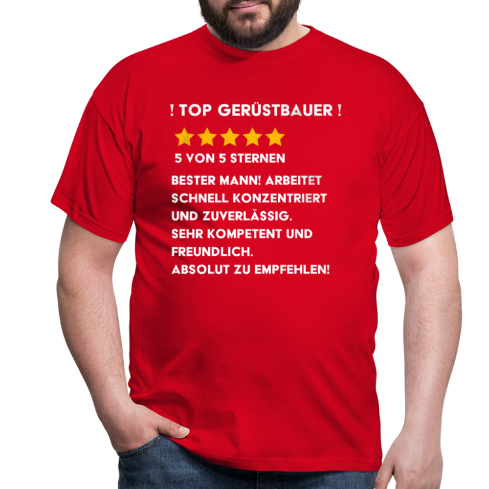 TOP Gerüstbauer Premium Männer T-Shirt - Rot