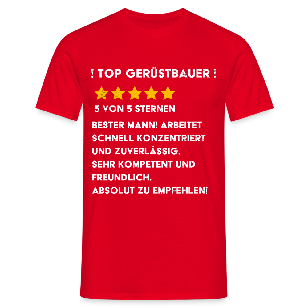 TOP Gerüstbauer Premium Männer T-Shirt - Rot
