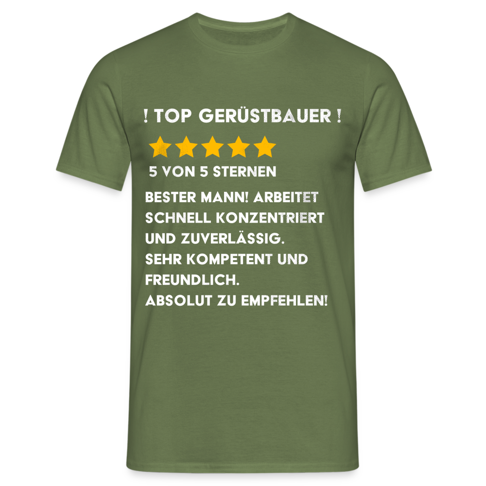 TOP Gerüstbauer Premium Männer T-Shirt - Militärgrün